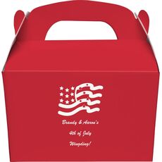 American Flag Gable Favor Boxes