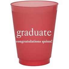 Big Word Graduate Colored Shatterproof Cups