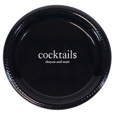 Big Word Cocktails Plastic Plates