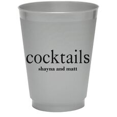 Big Word Cocktails Colored Shatterproof Cups