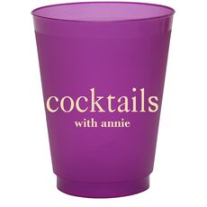 Big Word Cocktails Colored Shatterproof Cups