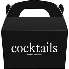Big Word Cocktails Gable Favor Boxes