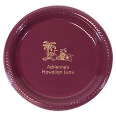 Tropical Hawaiian Luau Plastic Plates