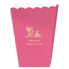Tropical Hawaiian Luau Mini Popcorn Boxes