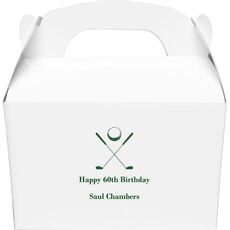 Golf Clubs Gable Favor Boxes