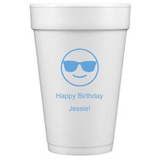 Sunglasses Emoji Styrofoam Cups
