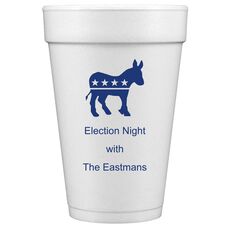 Patriotic Donkey Styrofoam Cups