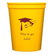 Mortar Board & Diploma Stadium Cups