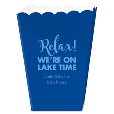 Relax We're on Lake Time Mini Popcorn Boxes