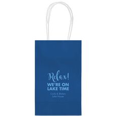 Relax We're on Lake Time Medium Twisted Handled Bags