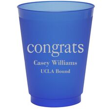 Big Word Congrats Colored Shatterproof Cups