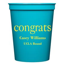 Big Word Congrats Stadium Cups