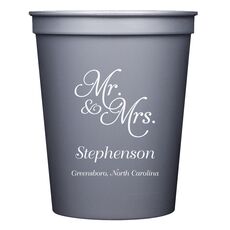 Elegant Mr. & Mrs. Stadium Cups