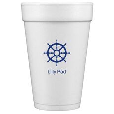 Nautical Wheel Styrofoam Cups