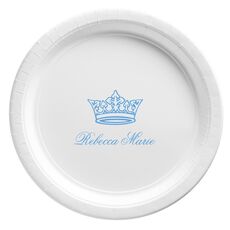 Delicate Princess Crown Paper Plates