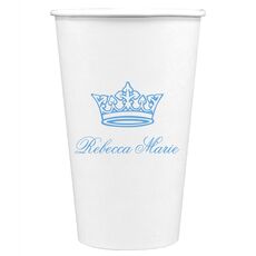 Delicate Princess Crown Paper Coffee Cups