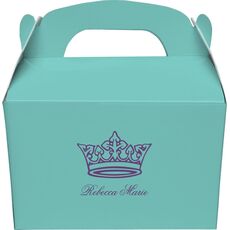 Delicate Princess Crown Gable Favor Boxes