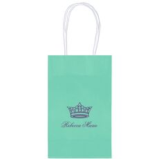 Delicate Princess Crown Medium Twisted Handled Bags