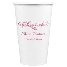Elegant Mis Quince Años Paper Coffee Cups