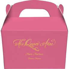 Elegant Mis Quince Años Gable Favor Boxes