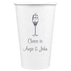 Bubbly Champagne Paper Coffee Cups