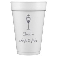 Bubbly Champagne Styrofoam Cups