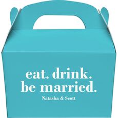 Eat Drink Be Married Gable Favor Boxes