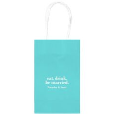 Eat Drink Be Married Medium Twisted Handled Bags