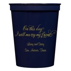 Elegant On This Day Stadium Cups