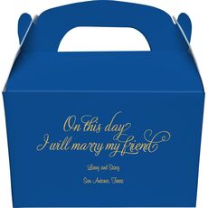 Elegant On This Day Gable Favor Boxes