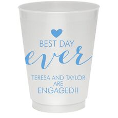 Best Day Ever with Heart Colored Shatterproof Cups