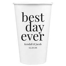 Best Day Ever Big Word Paper Coffee Cups
