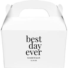 Best Day Ever Big Word Gable Favor Boxes