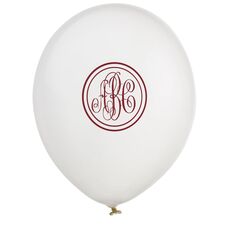 Petite Double Circle Monogram Latex Balloons