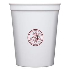 Petite Double Circle Monogram Stadium Cups