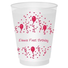 Balloons and Streamers Shatterproof Cups