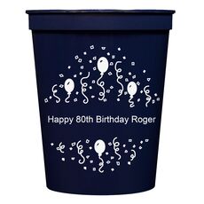 Balloons and Streamers Stadium Cups