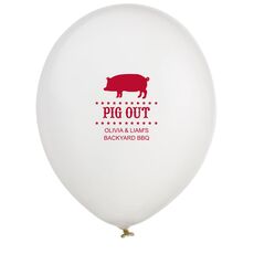 BBQ Pig Latex Balloons
