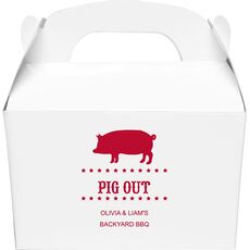 BBQ Pig Gable Favor Boxes