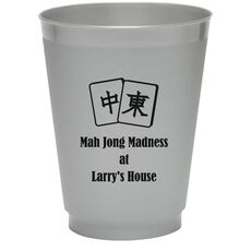Mah Jong Tile Colored Shatterproof Cups