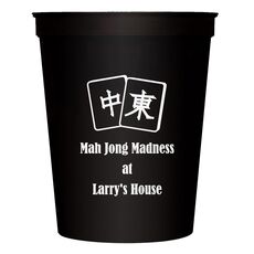 Mah Jong Tile Stadium Cups