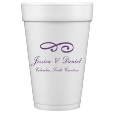 Little Scroll Styrofoam Cups