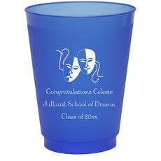 Tragedy and Comedy Masks Colored Shatterproof Cups