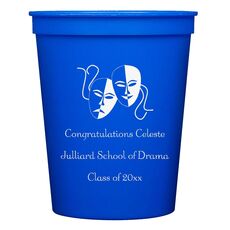 Tragedy and Comedy Masks Stadium Cups