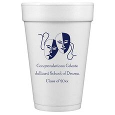 Tragedy and Comedy Masks Styrofoam Cups