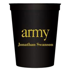 Big Word Army Stadium Cups