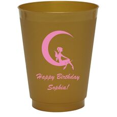 Fairy on the Moon Colored Shatterproof Cups