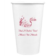 Musical Staff Paper Coffee Cups