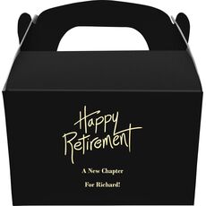 Fun Happy Retirement Gable Favor Boxes
