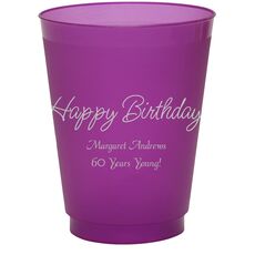 Perfect Happy Birthday Colored Shatterproof Cups